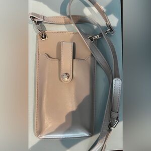 Madden Girl Gray Cell Phone and Credit Card Crossbody